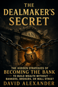 The Dealmaker's Secret book cover by David Alexander - Hidden strategies of becoming the bank to build wealth without bankers brokers or Wall Street